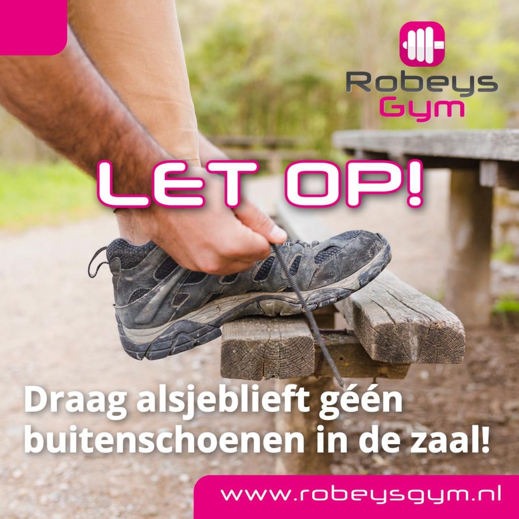 buitenschoenen niet binnen